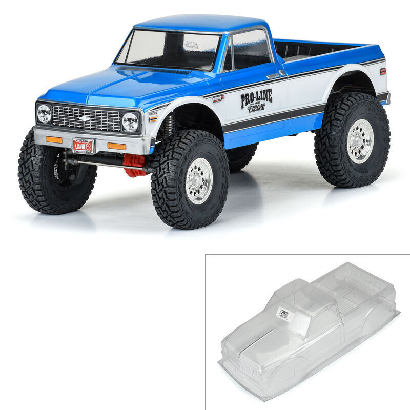 Pro-line 1/10 1972 Chevy K-10 Clear Body 12.3&quot; Wheelbase Crawlers PRO360400