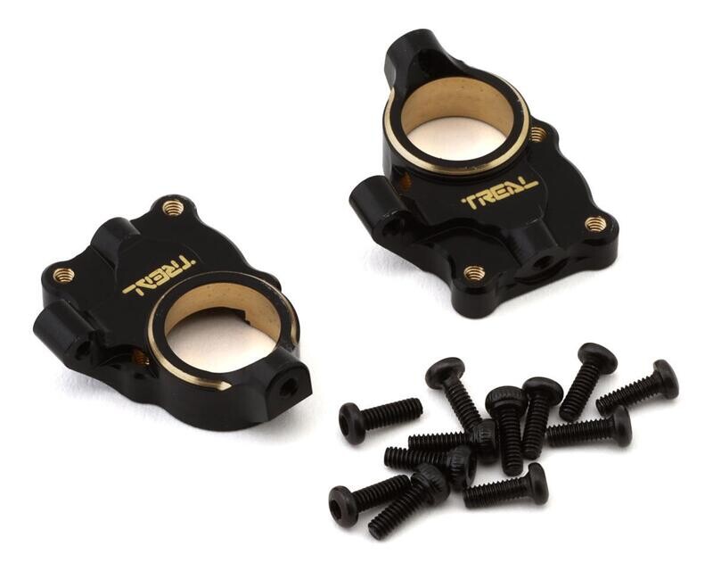 Treal Hobby FCX24 Brass Inner Portal Covers (Black) (2) (8.5g) TLHTFCX24-54