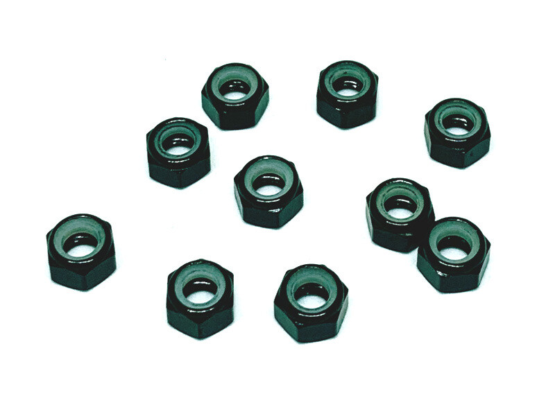 Racers Edge Nylon Lock Nut M5 (10pcs) Black RCE3154BK