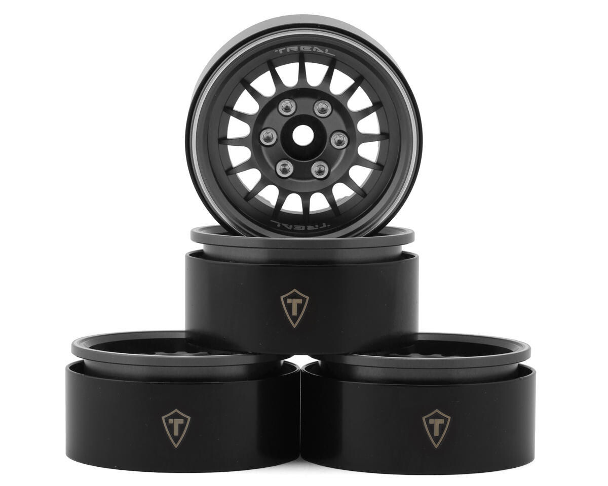 Treal Hobby Type N 1.9&quot; Multi-Spoke Beadlock Wheels (Grey) (4) TLHTWHEEL-160