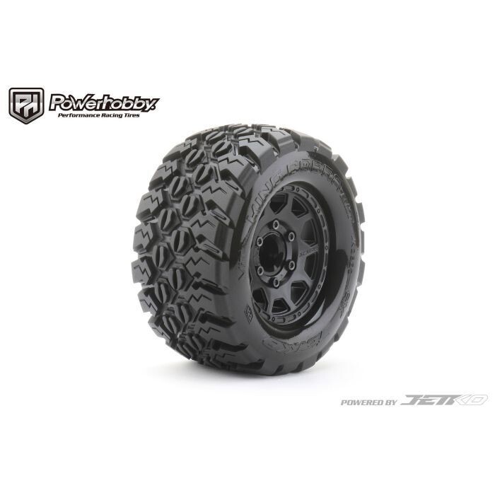 Powerhobby 1/10 2.8 MT King Cobra Belted Tires (2) with Removable Hex Wheels PHB2802CBMSGNB