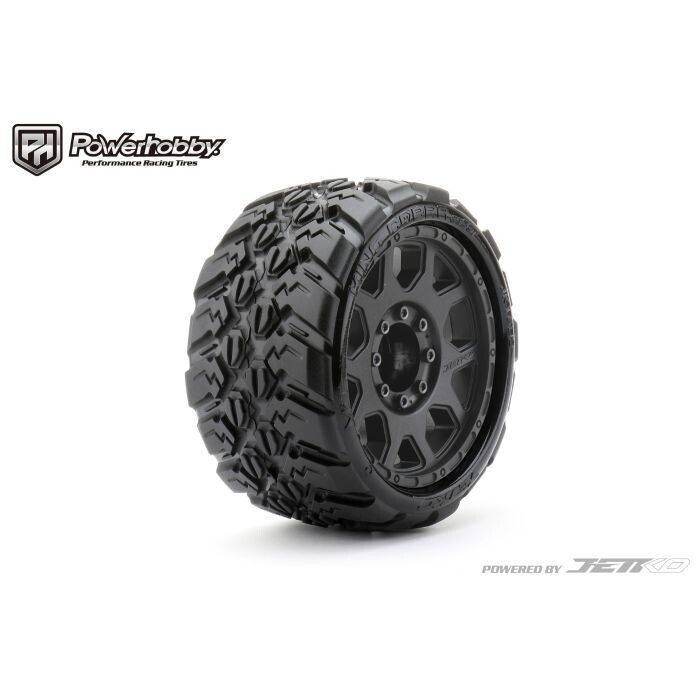 Powerhobby 1/8 SGT 3.8 King Cobra Belted Mounted Tires (2) 17MM Low Profile PHB1602CBMSGB