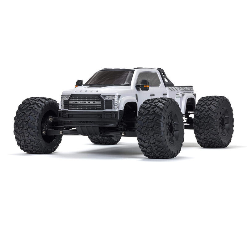 Arrma 1/7 BIG ROCK 6S 4X4 BLX Monster Truck RTR, White ARA7612T3