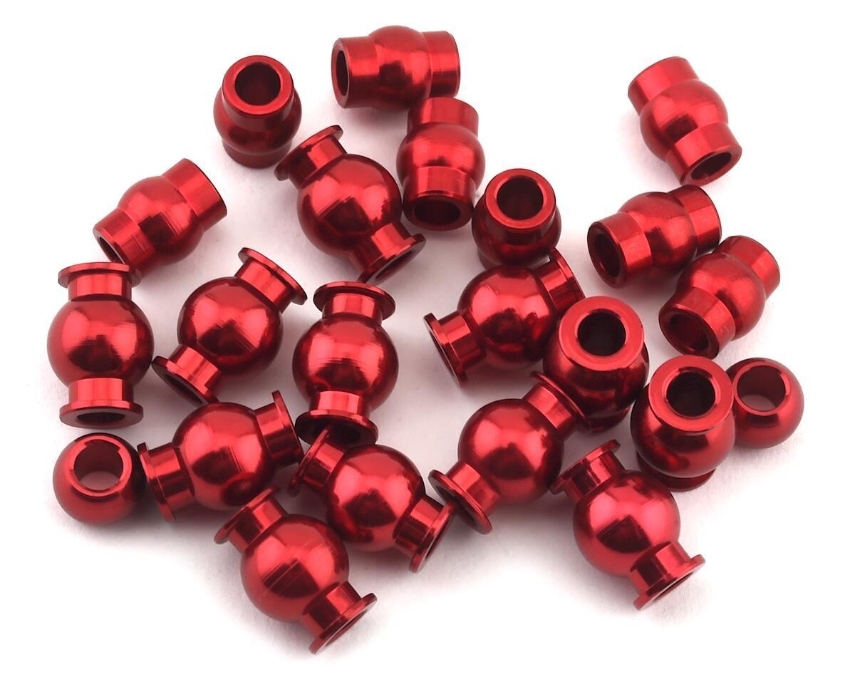 Hot Racing Arrma 4x4 Aluminum Pivot Ball Set (Red) HRAATF160B02