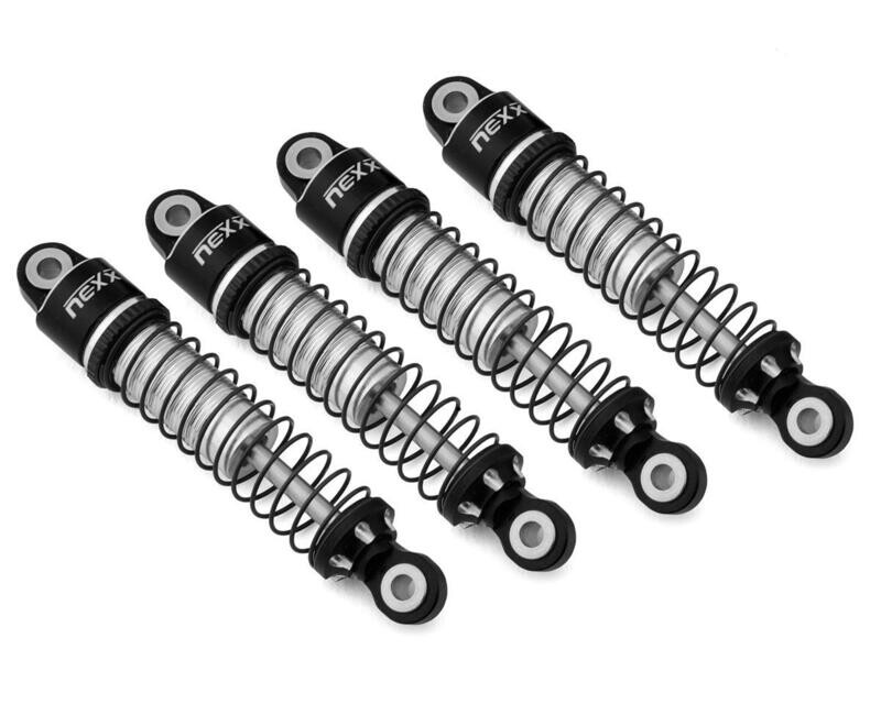 NEXX Racing TRX-4M 56mm Aluminum Threaded Oil-Filled Shocks (Black) (4) NX-401-B