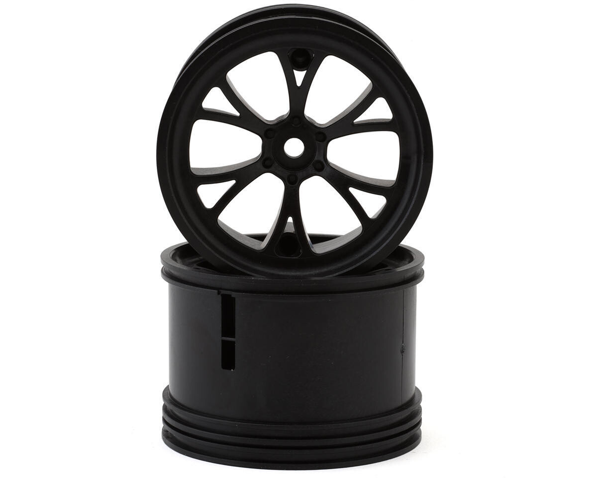 eXcelerate Super V Drag Racing Rear Wheels (Black) (2) (Wide) w/12mm Hex XCE-0031-SV