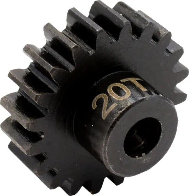 Hot Racing 20T Steel Mod 1 Pinion Gear, for 5mm Shaft HRANSG20M1