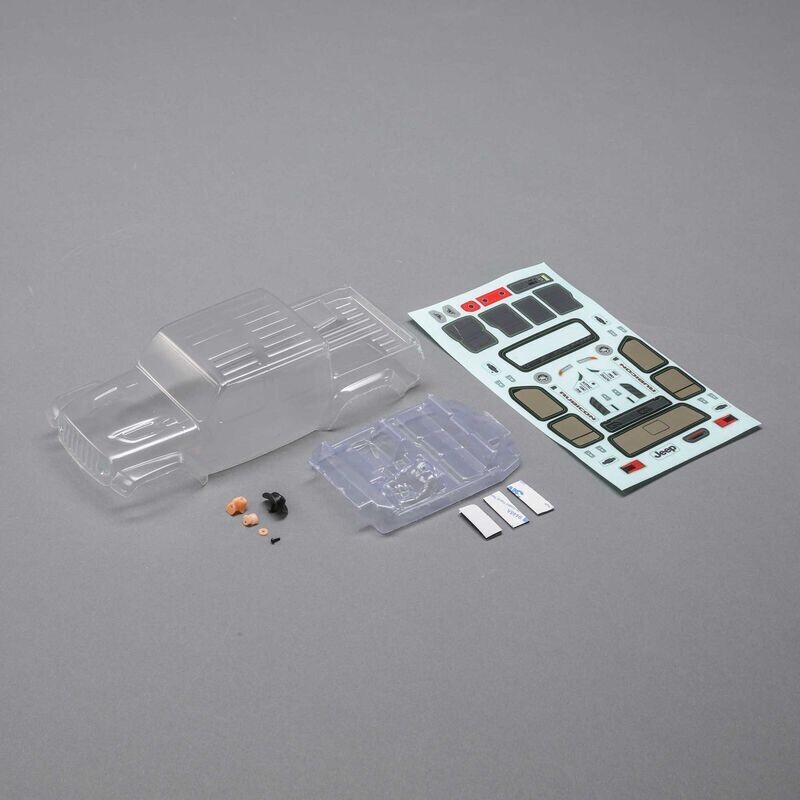 Axial Body Set, Clear: SCX24 Jeep JT Gladiator AXI200005