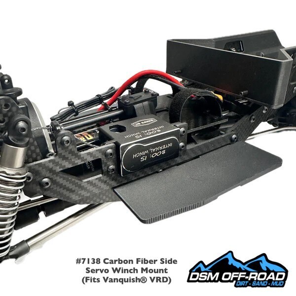 DSM Carbon Fiber Side Servo Winch Mount (fits Vanquish® VRD) 7138