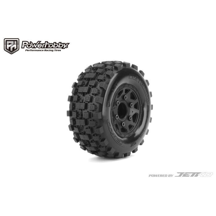 Powerhobby Slayer SC Belted Tires (2) with Removable Hex Wheels PHB3104CBMSGB