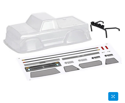 INJORA Ford F150 Clear Body Shell with Roll Cage for Axial SCX24 SCX24-F150