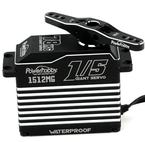 Powerhobby 1512MG 1/5 Aluminum Waterproof High Speed / Torque Brushless Servo PH1512MG