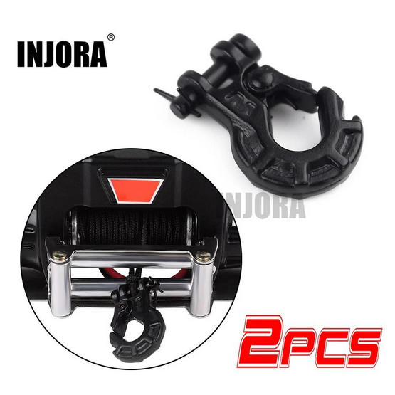 INJORA 2pcs Metal Winch Hooks, 1/10 Scale Accessories for RC Crawler CRAW18286