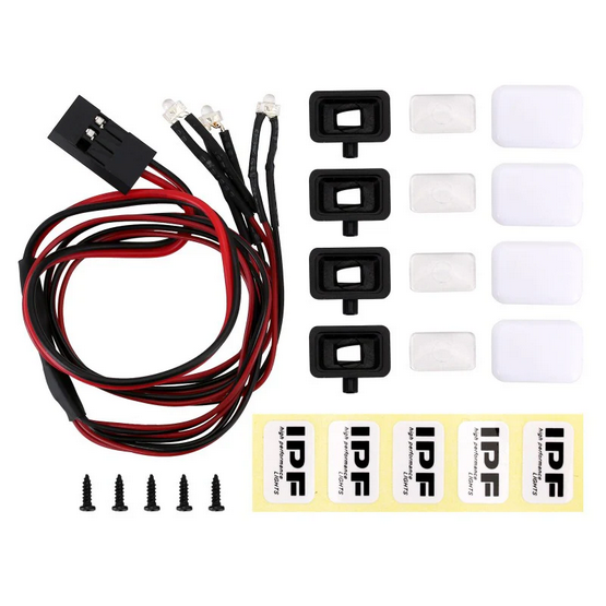 INJORA IPF Sticker LED Lights Square Headlights for Axial SCX24 YQ-L26