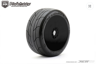 Powerhobby 1/8 Buggy Super Sonic Tires Mounted on Black Dish Wheels PHB1504DBMSGB