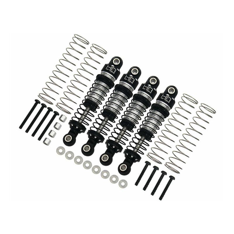 Hot Racing Threaded Aluminum Shocks Set, 1/18 Redcat Ascent 18 HRARACM51DP08