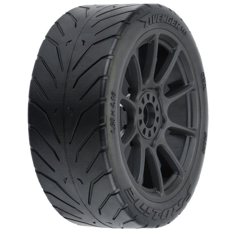 Pro-Line 1/8 Avenger HP BELTED S3 Fr/Rr Buggy Tires Mounted 17mm Black (2) PRO906921