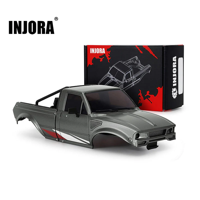 INJORA IR60 Pickup Hard Body with Bed Rack Grey for 1/18 TRX4M Defender Bronco IR60-GL
