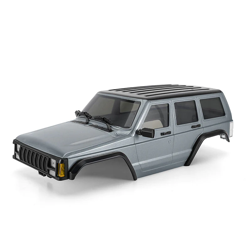 INJORA ABS Cherokee Body With Bumpers for 155mm 1/18 TRX4M Bronco Defender Silver Grey 4M-106GL