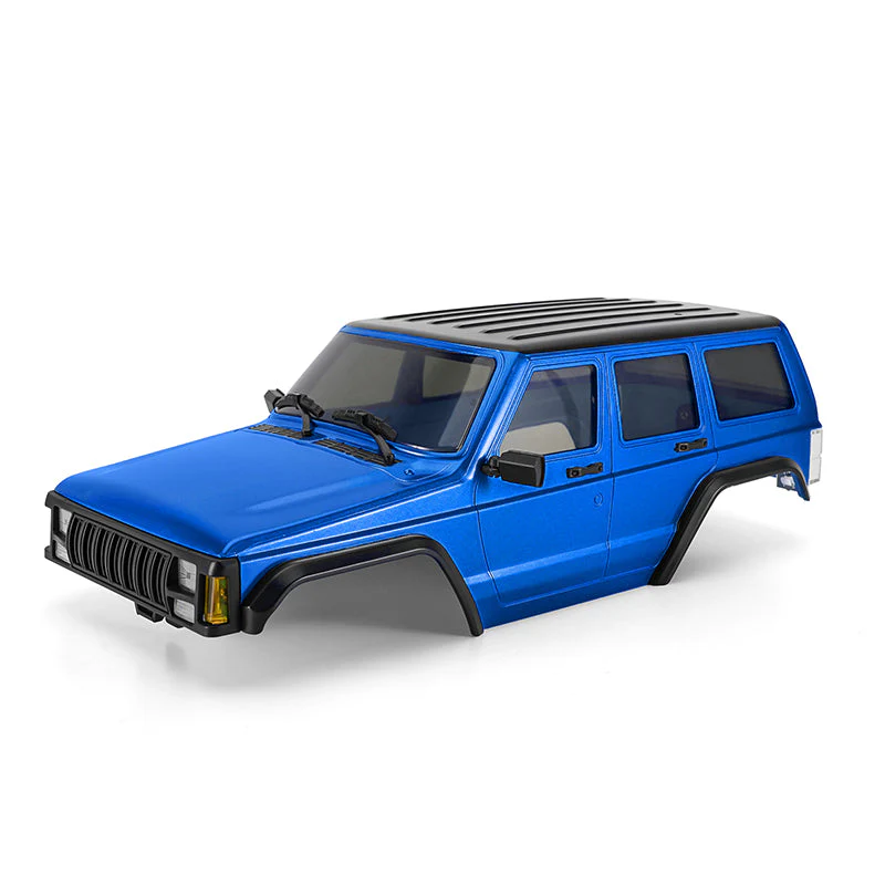 INJORA ABS Cherokee Body With Bumpers for 155mm 1/18 TRX4M Bronco Defender Blue 4M-106BL