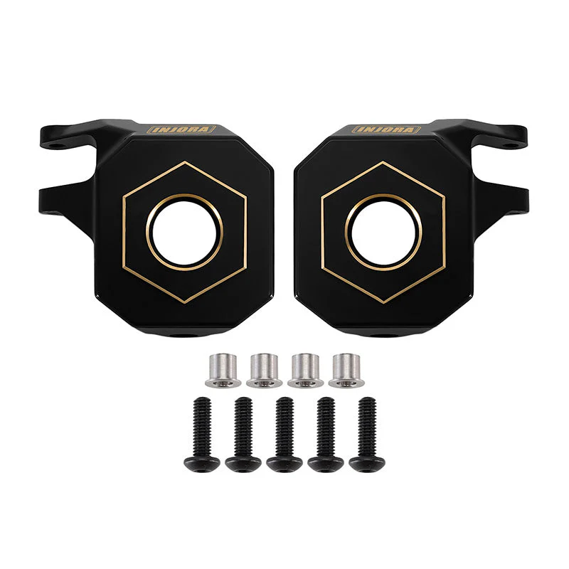INJORA 2PCS Brass Steering Knuckles for 1/10 SCX10 III AR45 Straight Axles SCX10-3-8BK