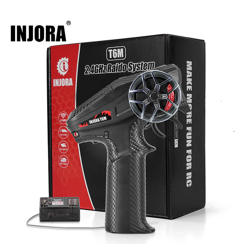 INJORA T6M 6CH 2.4GHz Micro Transmitter with Receiver Radio Controller for Surface INT-T6M