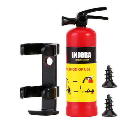 INJORA Mini Fire Extinguisher Scale Accessories for 1/24 1/18 RC Crawlers SCX24-85