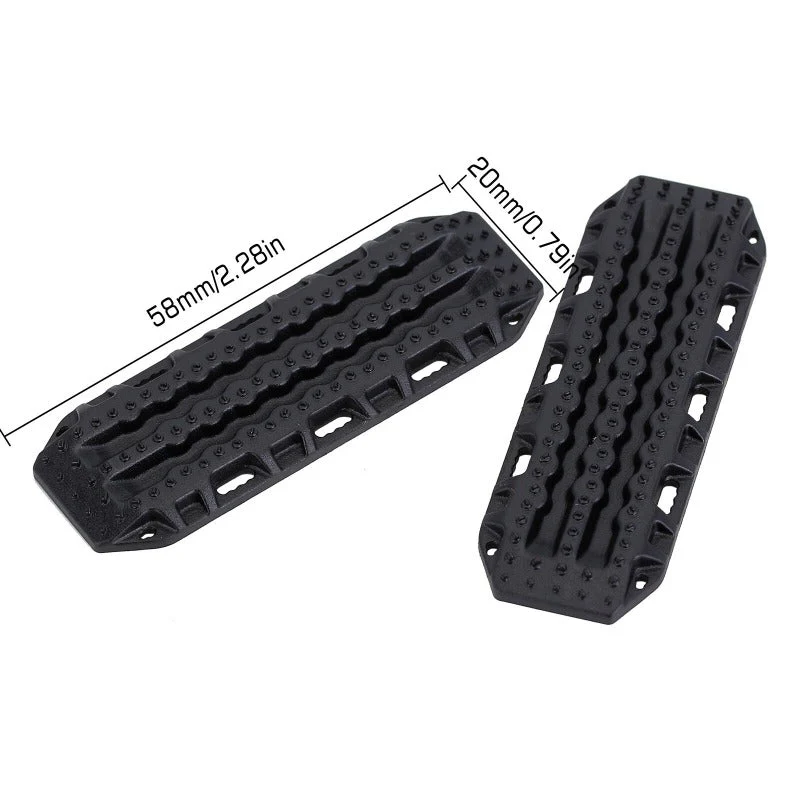 INJORA Mini Plastic Sand Ladder Recovery Ramps Boards Scale Accessories for 1/24 1/18 RC Crawlers INA-69BK