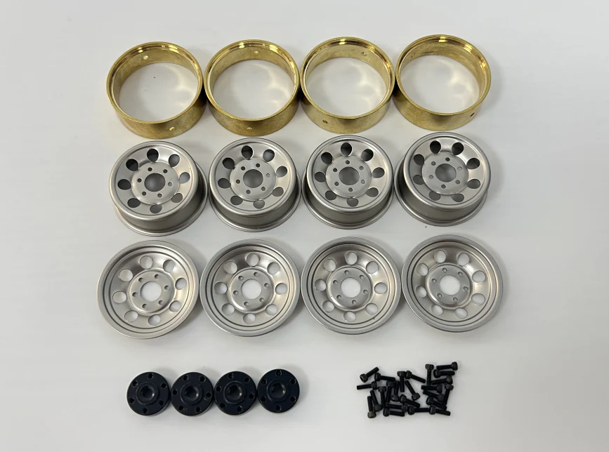 HobbyPlus 1.2 Steelie Bead Lock Wheel ( Silver ) For CR18P EVO PRO/CR-18P 2024 240292