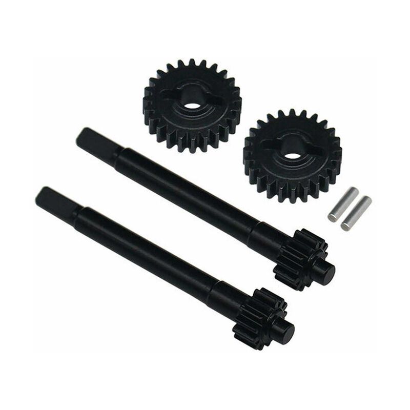 Hot Racing Steel CNC Under Drive Portal Gear Set, 13T - 24T, 1/18 Redcat Ascent18 HRARACM813X24R