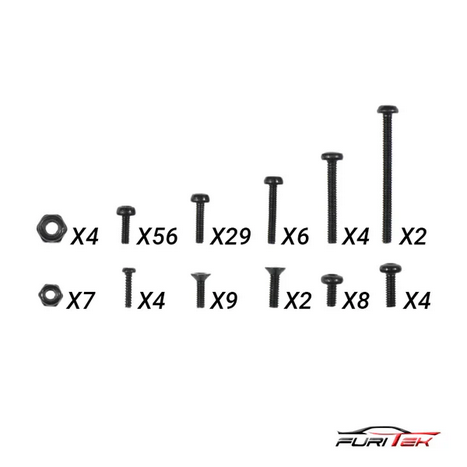 FURITEK COMPLETE SCREW SET FOR FURITEK FX118 FURY WAGON FUR-2389