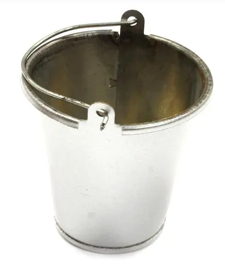 Integy Realistic 1/10 Scale Large Size Metal Bucket for Off-Road Crawling C25562SILVER