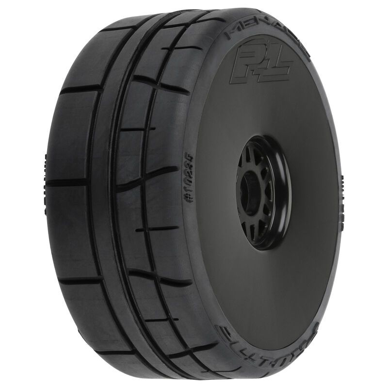 Pro-Line1/8 Menace HP BELTED Speed Run F/R Tires Mounted 17mm Black (2) PRO1023510