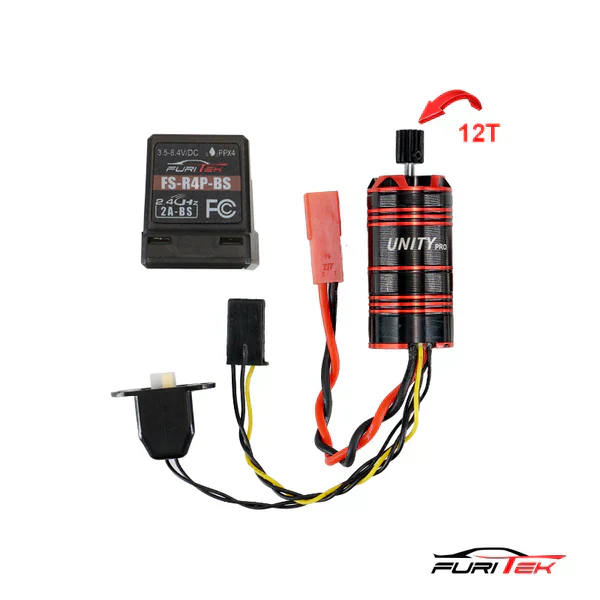 FURITEK UNITY PRO 3500kv 2-in-1 Micro FOC Brushless System with RX for FOR REDCAT ASCENT-18 FUR-2574