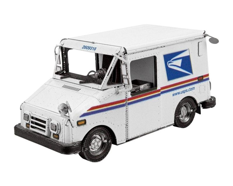 Fascinations USPS LLV Mail Truck 3D Metal Model Kit FSCMMS468