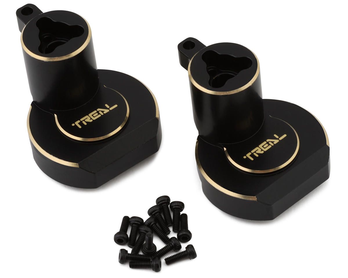 Treal Hobby Redcat Ascent/Gen9 Brass Rear Inner Portal Covers (Black) (2) (77g) TLHTGEN9-14