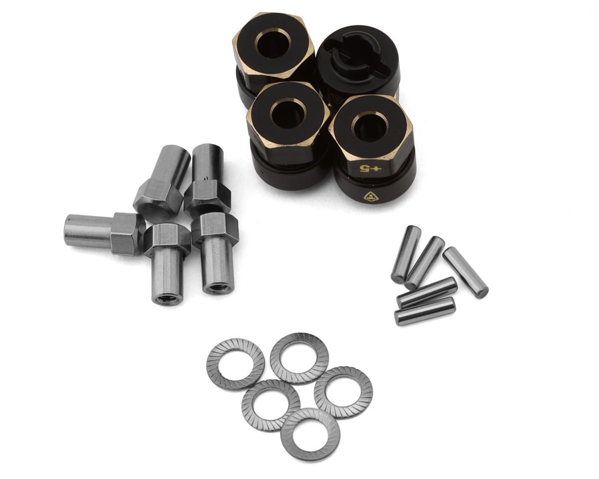 Treal Hobby Axial SCX24 Brass Wheel Hex Hub Adapters (4) (2.4g) (+5mm) TLHTSCX24-77