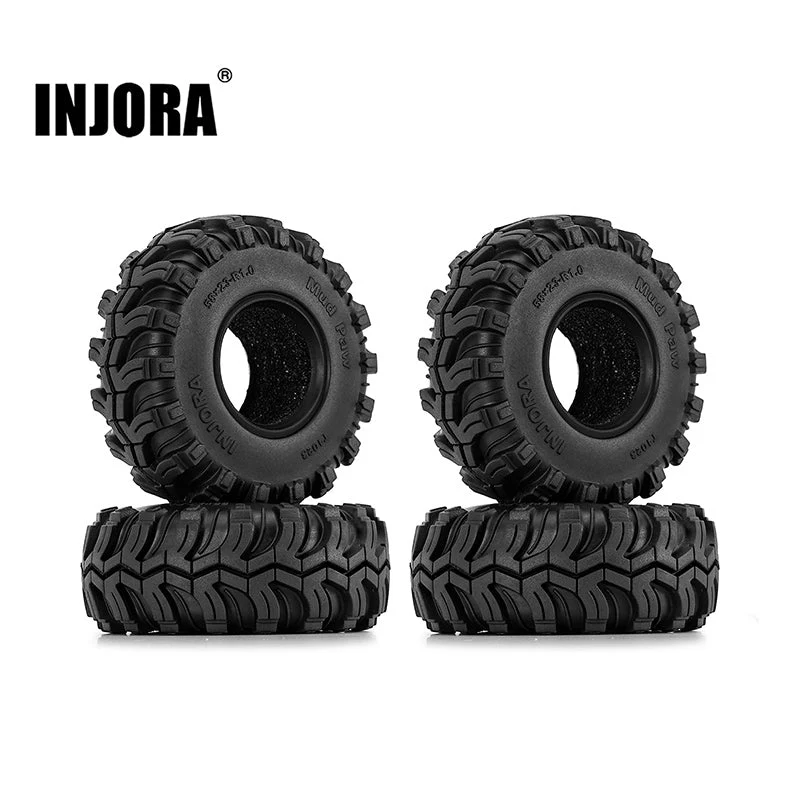 INJORA Mud Paw 1.0&quot; M/T Tires (4) (58*23mm) YQT-1023