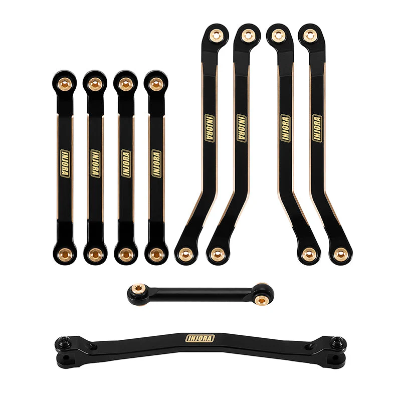 INJORA Black Brass High Clearance Links Set for 1/24 FMS FCX24M FCX24M-08-09