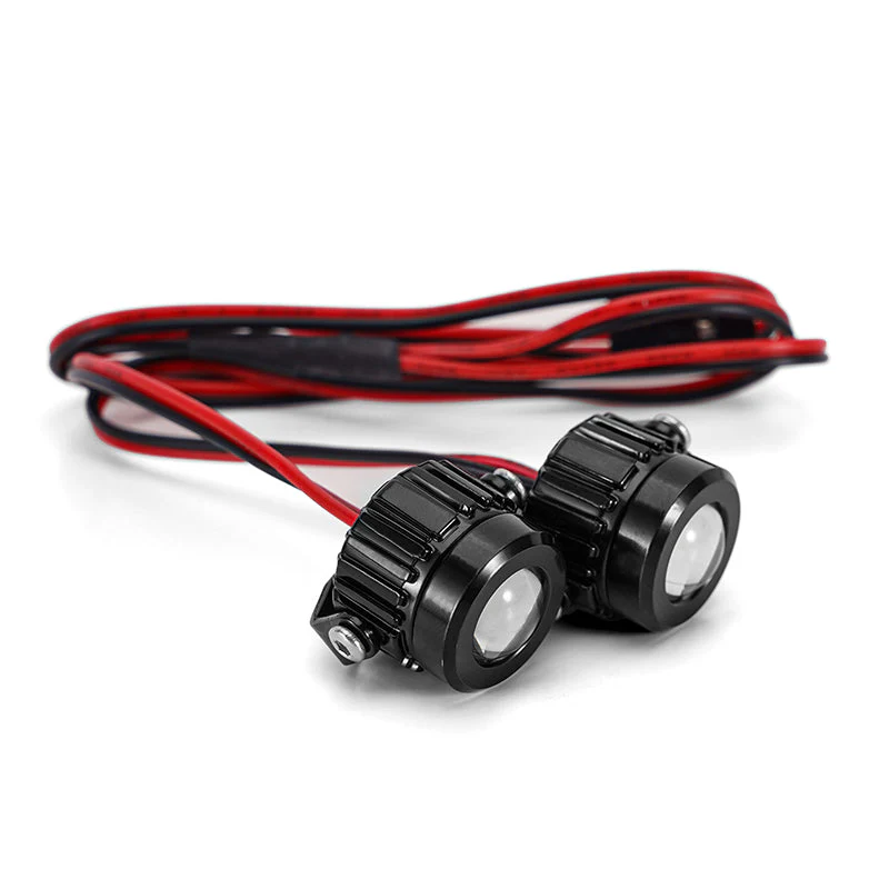 INJORA Super Bright LED Lights for 1/10 1/8 RC Crawlers (Aluminium, White) DG-L37-2