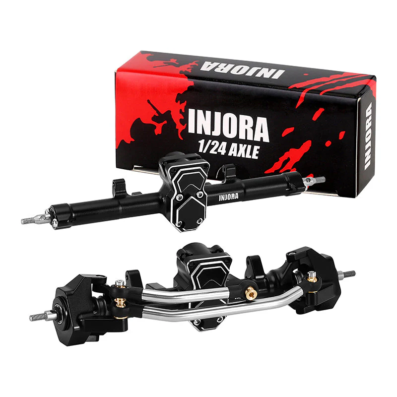 INJORA ProSteer Double Joint Aluminum Axle for 1/24 SCX24 SCX24-184BKFR
