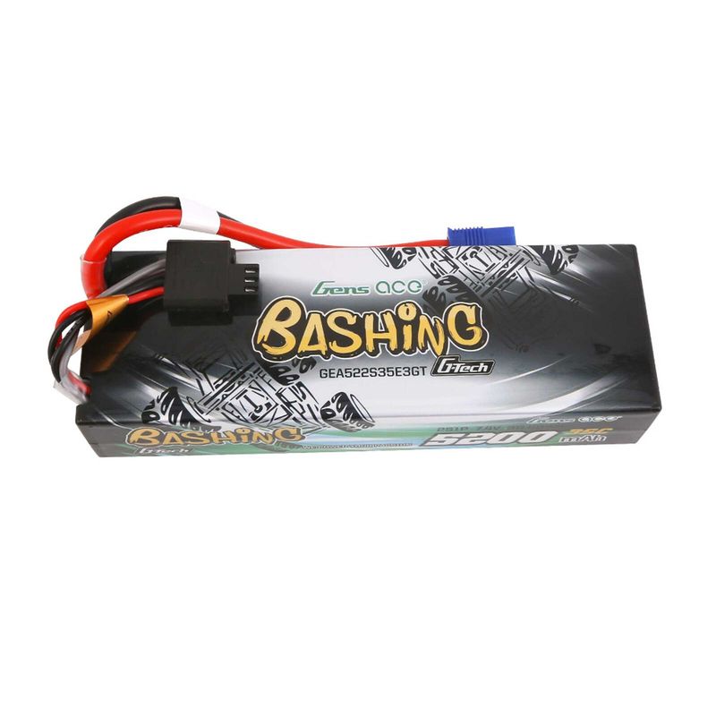 Gens Ace 7.4V 5200mAh 2S 35C G-Tech Smart Bashing Hardcase LiPo Battery: EC3 GEA522S35E3GT