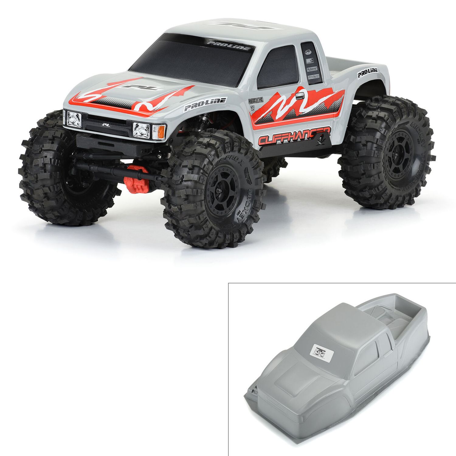 Pro-Line 1/10 Cliffhanger HP Tough-Color Gray Body 12.3” (313mm) WB Crawlers PRO356614