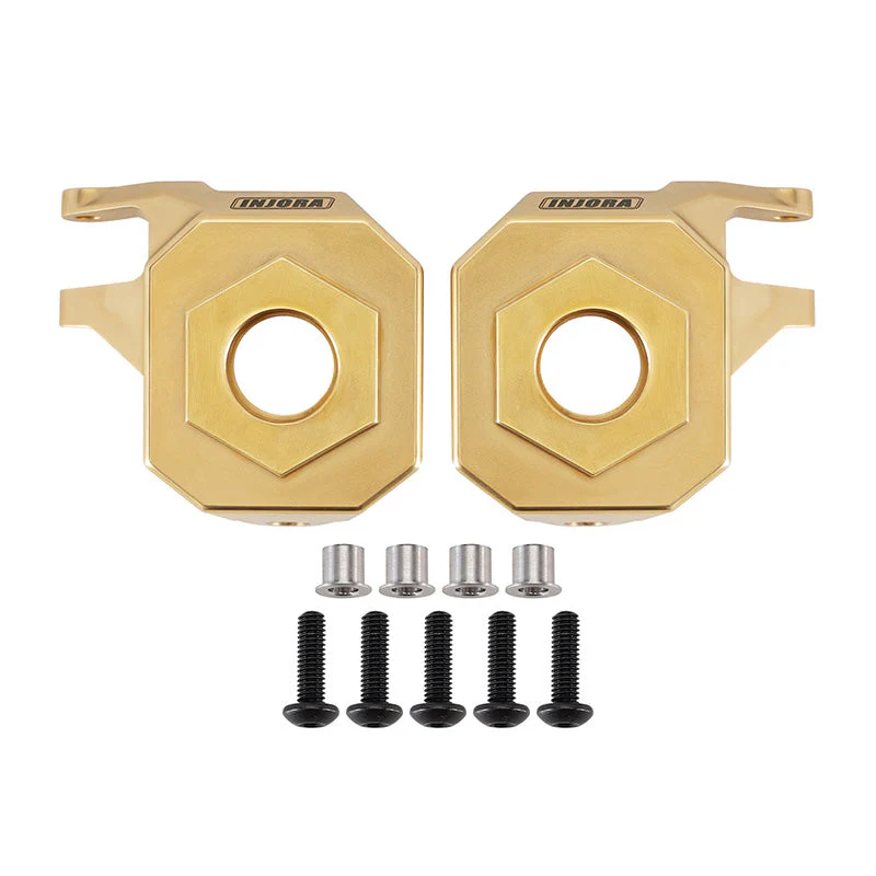 INJORA 2PCS Brass Steering Knuckles for 1/10 SCX10 III AR45 Straight Axles SCX10-3-8