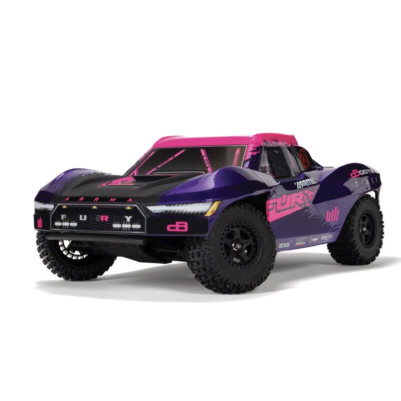 Arrma 1/10 FURY 223S BLX Brushless 2WD Short Course Truck RTR with DSC, Purple ARA3521T3