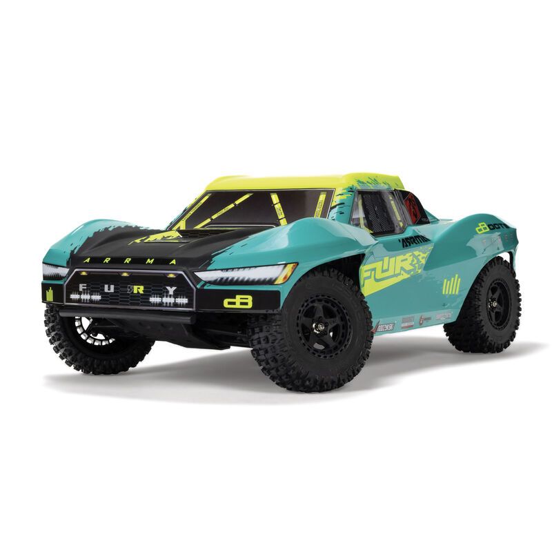 Arrma 1/10 FURY 223S BLX Brushless 2WD Short Course Truck RTR with DSC, Green ARA3521T2