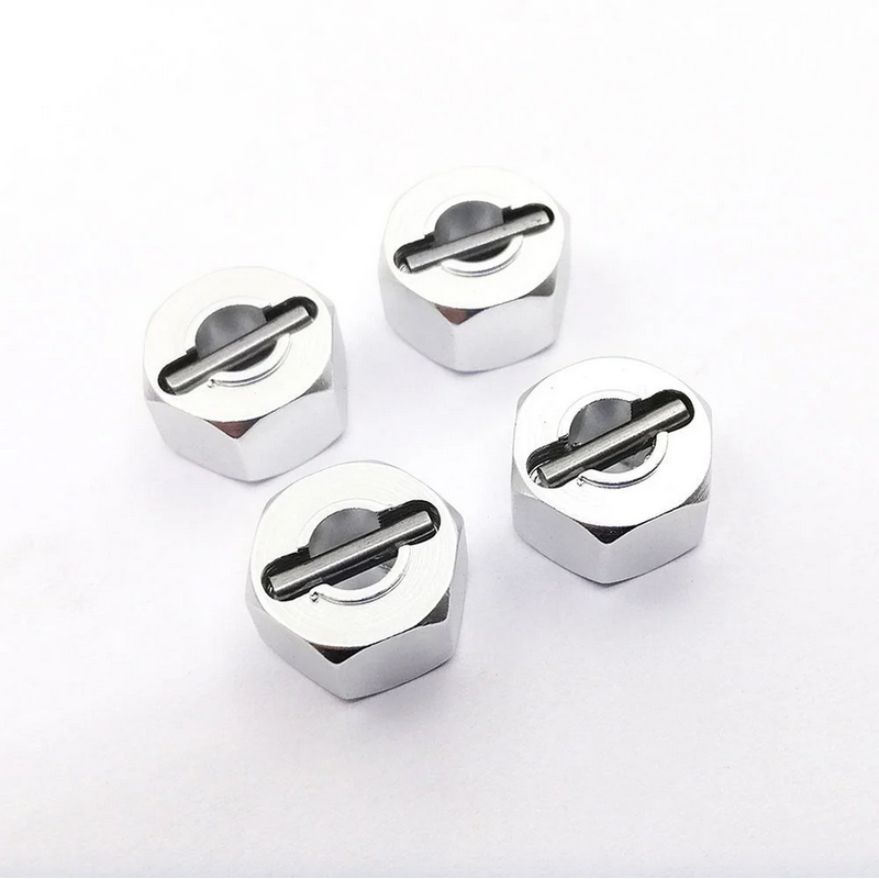 Powerhobby Aluminum 12mm Hex Adapters Silver FOR Traxxas Slash 4WD PHB5636Silver