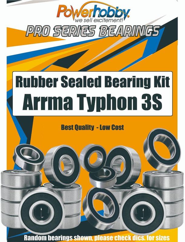 PowerHobby Pro Series Rubber Sealed Bearing Kit Arrma Typhon 3S PHB030