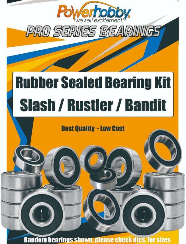 PowerHobby Pro Series Rubber Sealed Bearing FOR Traxxas Slash / Rustler / Bandit PHB002