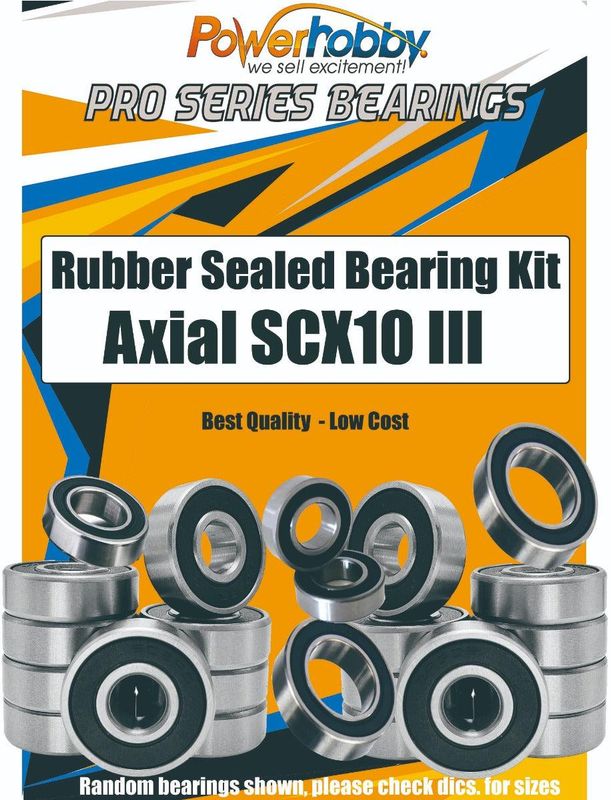 PowerHobby Pro Series Rubber Sealed Bearing Kit Axial SCX10 III PHB039